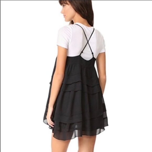 Anthropologie DRA Maggie Black Mini Dress XS NWT - Picture 2 of 8